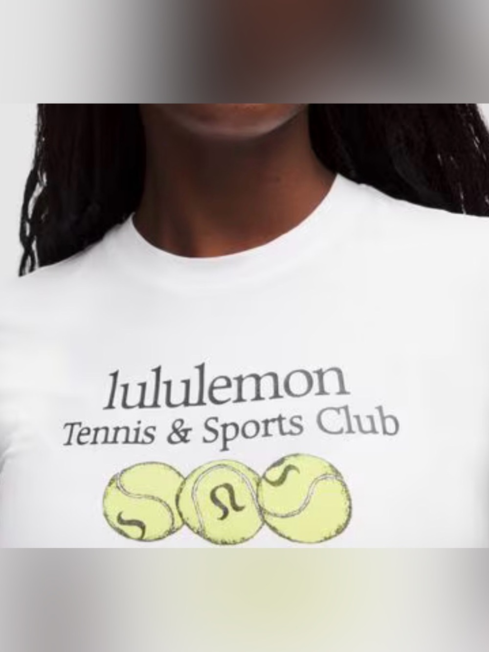 Lululemon Tennis & Sports Club Graphic Baby Tee NWT White Size M Rare - Picture 2 of 5